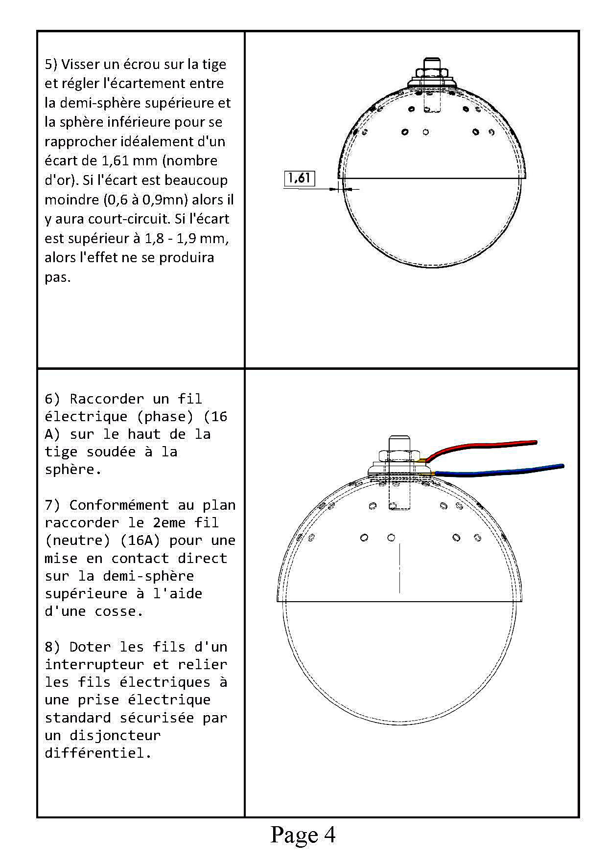 Plan de montage résonateur effet Dumas étape N°04