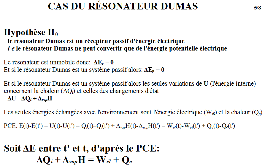 cas du resonateur dumas