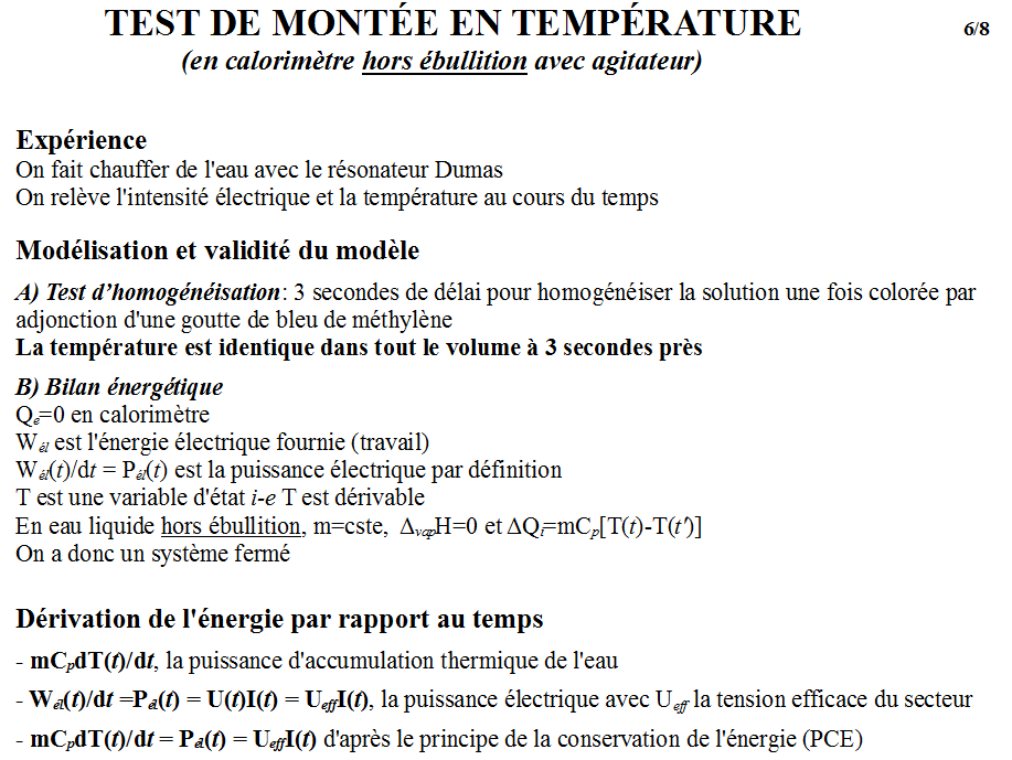 cas du resonateur dumas